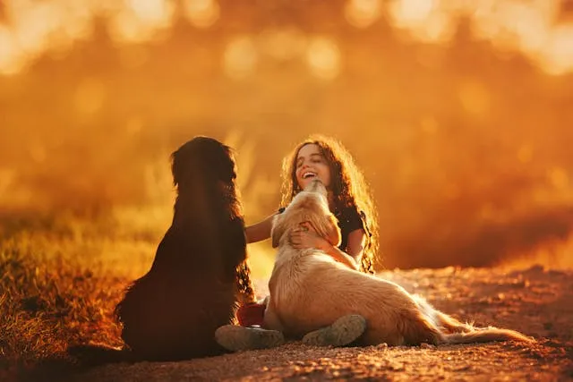 Perro demostrando amor